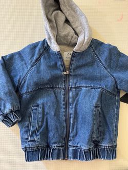Zara zip up fur hoodie boys
