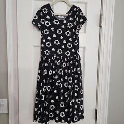 DotDotSmile Pac-Man Ghost Cap Sleeve Twirl Dress Girls Size 8/10 Halloween