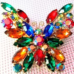 Early Signed WEISS Butterfly Brooch /Pin