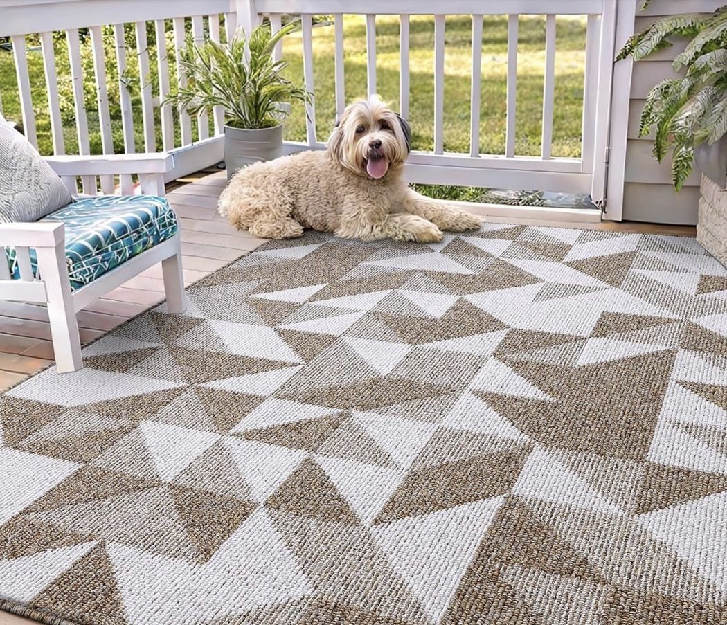 OLANLY Large Door Mat Indoor Entrance Washable 71x47, Odor-Free Low-Profile Front Back Geometric Doormat, Absorbent Resist Dirt Entry Carpet, Easy to 