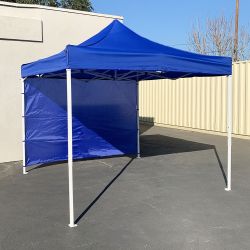 New in box $120 Heavy Duty Canopy 10x10 FT with (1) Sidewall, Ez Popup Outdoor Party Tent Patio Shelter, Carry Bag