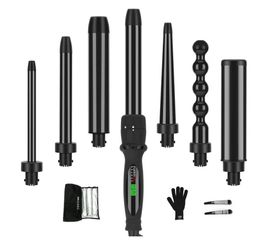 Curling Iron,PARWIN PRO BEAUTY 7 in 1 Curling Wand Set