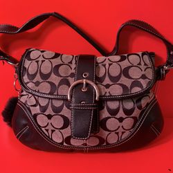 Black signature Coach Hobo Bag (9)