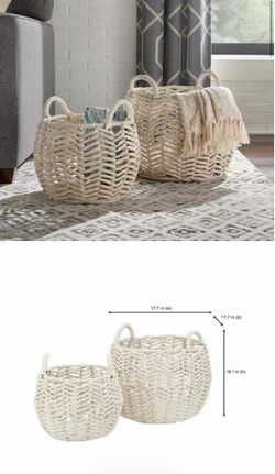 2 piece decorative basket