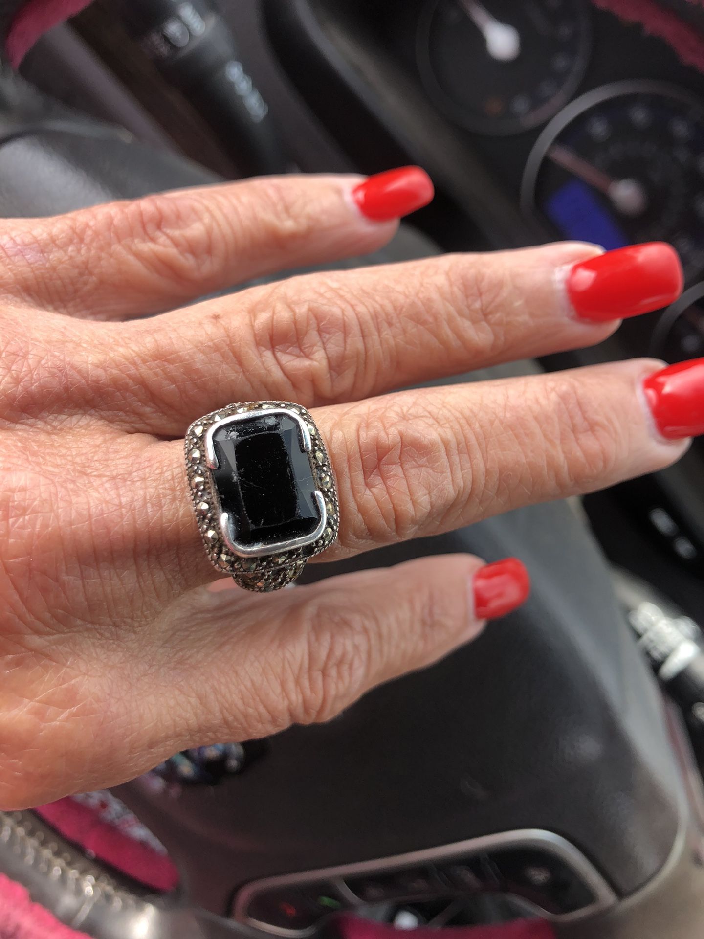 Antique 925 Ring 71/2 To 8 ? 