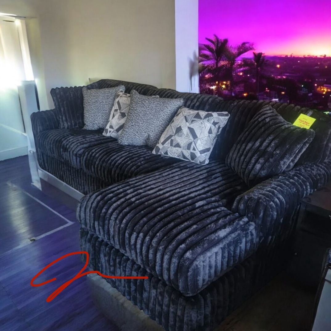 New! Luxurious Soft Touch~ Super Comfy Sofa Sectional! MIDNIGHT MADNESS!