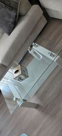 Modern 3-Piece Glass Coffee Table and End Table Set - White