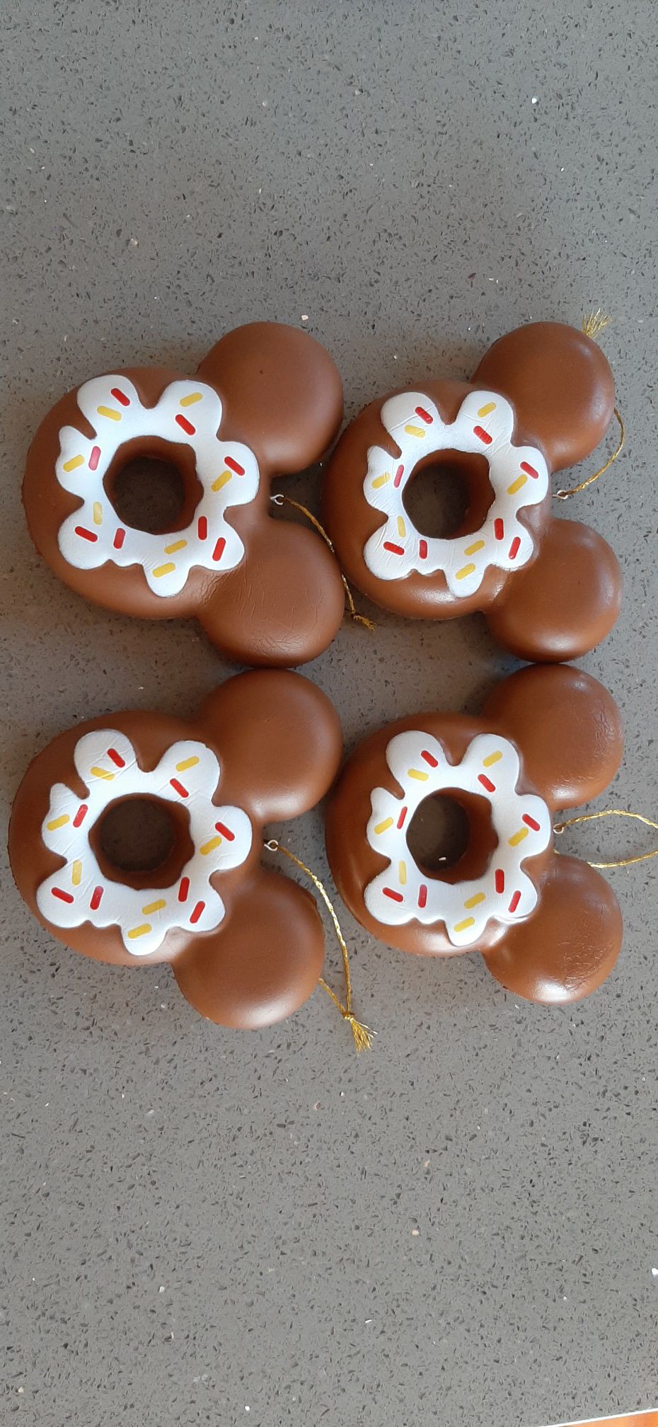 8 Mickey Mouse Donuts Christmas ornaments