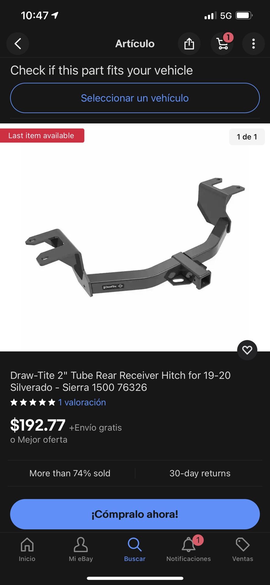 Draw-Tite 2" Tube Rear Receiver Hitch for 19-20 Silverado - Sierra 1(contact info removed)6