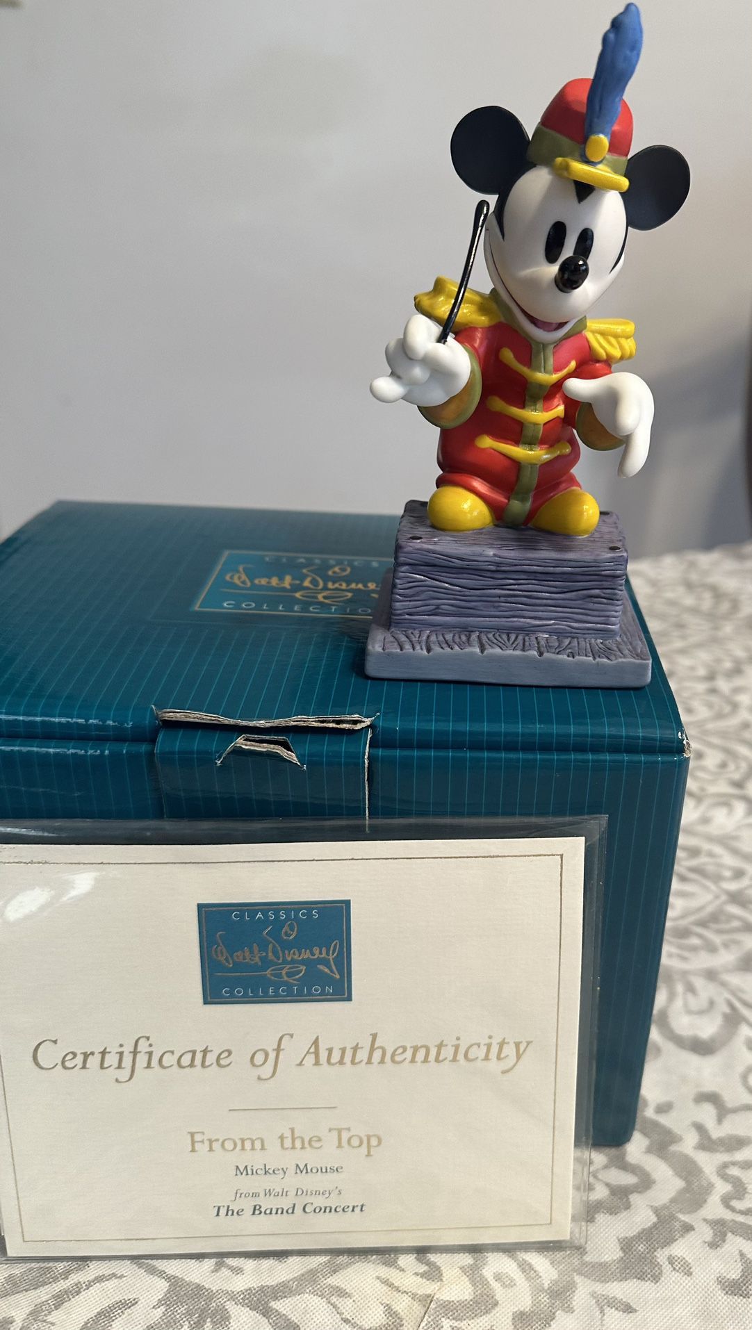 WDCC "From the Top" Mickey Mouse from Disney's The Band Concert Box with COA 
