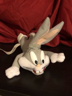 Bugs Bunny vintage 1997 Looney Tunes plush doll 8” long plush plushie Bugs Bunny doll