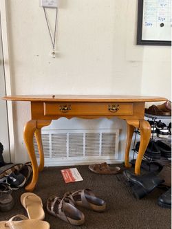 Light brown entryway table