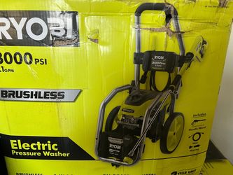 RYOBI brushless electric pressure washer 3000 psi/lavadora a presión eléctrica de 3000psi