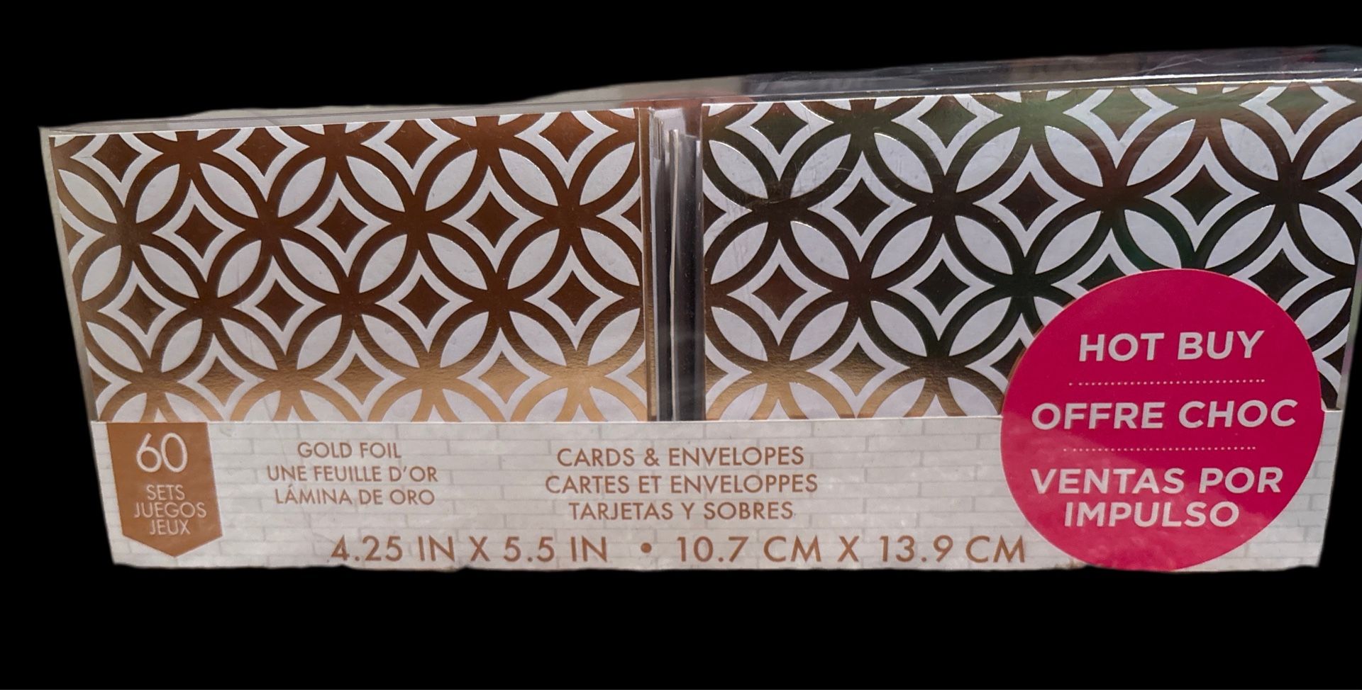 Gold Foil Note Cards & Envelopes Set