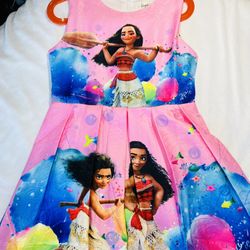 6y Pink Moana  Dress 