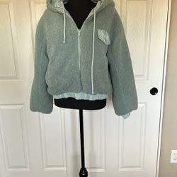 Light Green Sherpa Jacket 