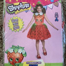 Shopkins Strawberry Kiss Kids Halloween Costume Dress 