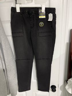 Black super skinny jogger pants