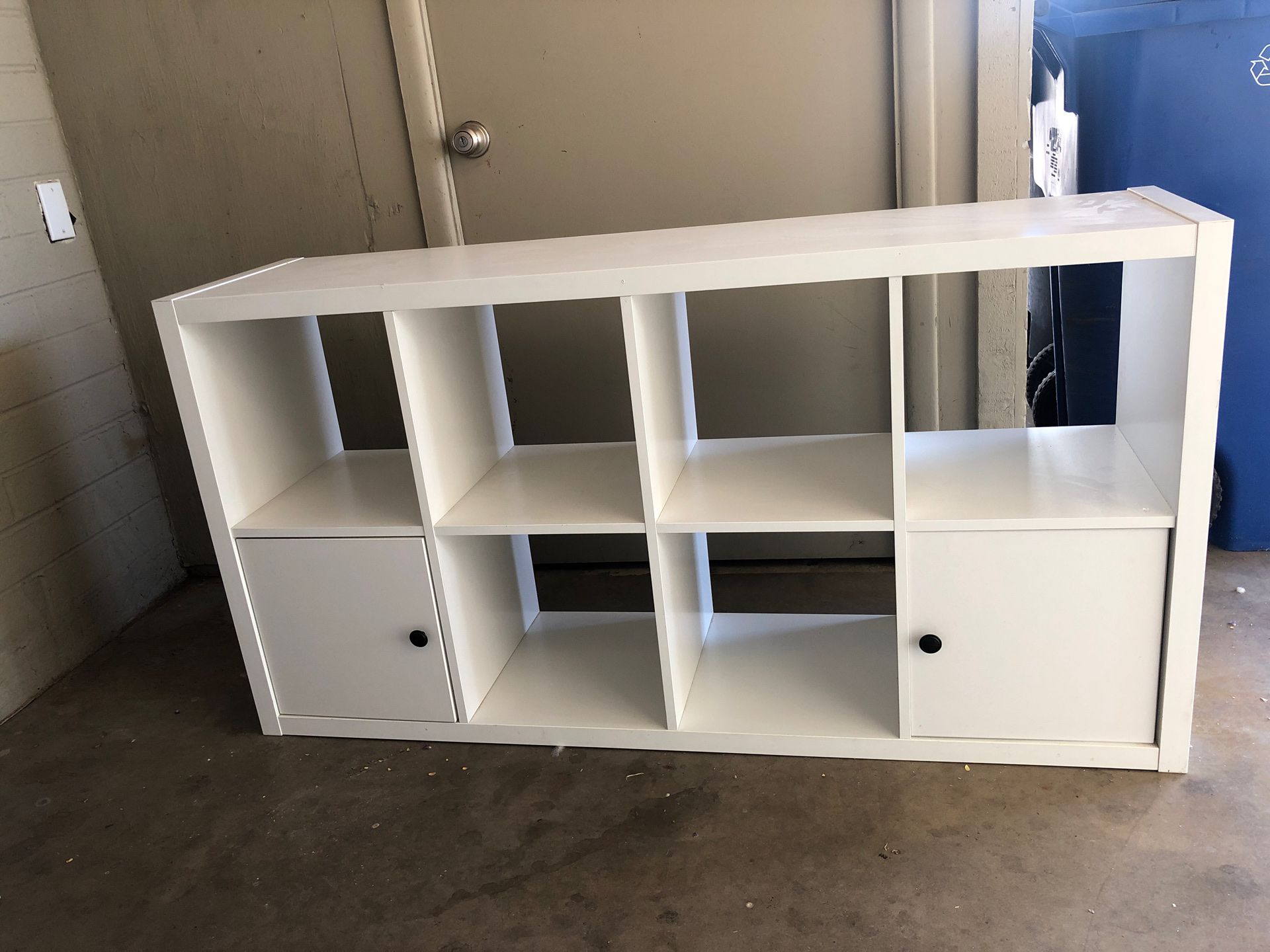 Kallax bookshelf tv stand with doors white