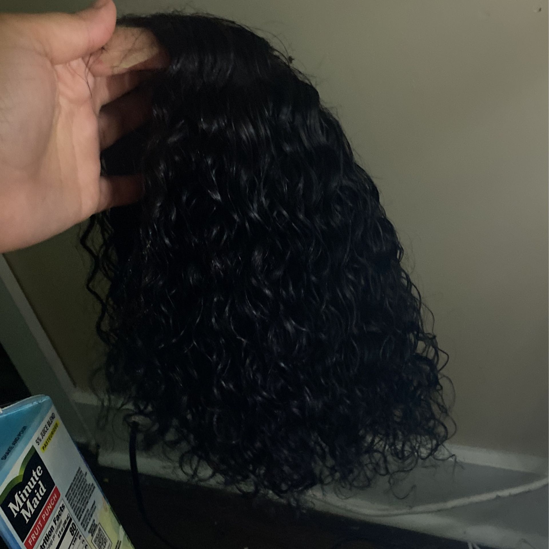 Brand New HUMAN HAIR Curly Wig. 