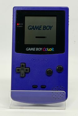 Gameboy Color Console Purple Grape Nintendo GBC Tested Works CGB-001