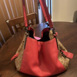 Red Coach Purse And Wallet