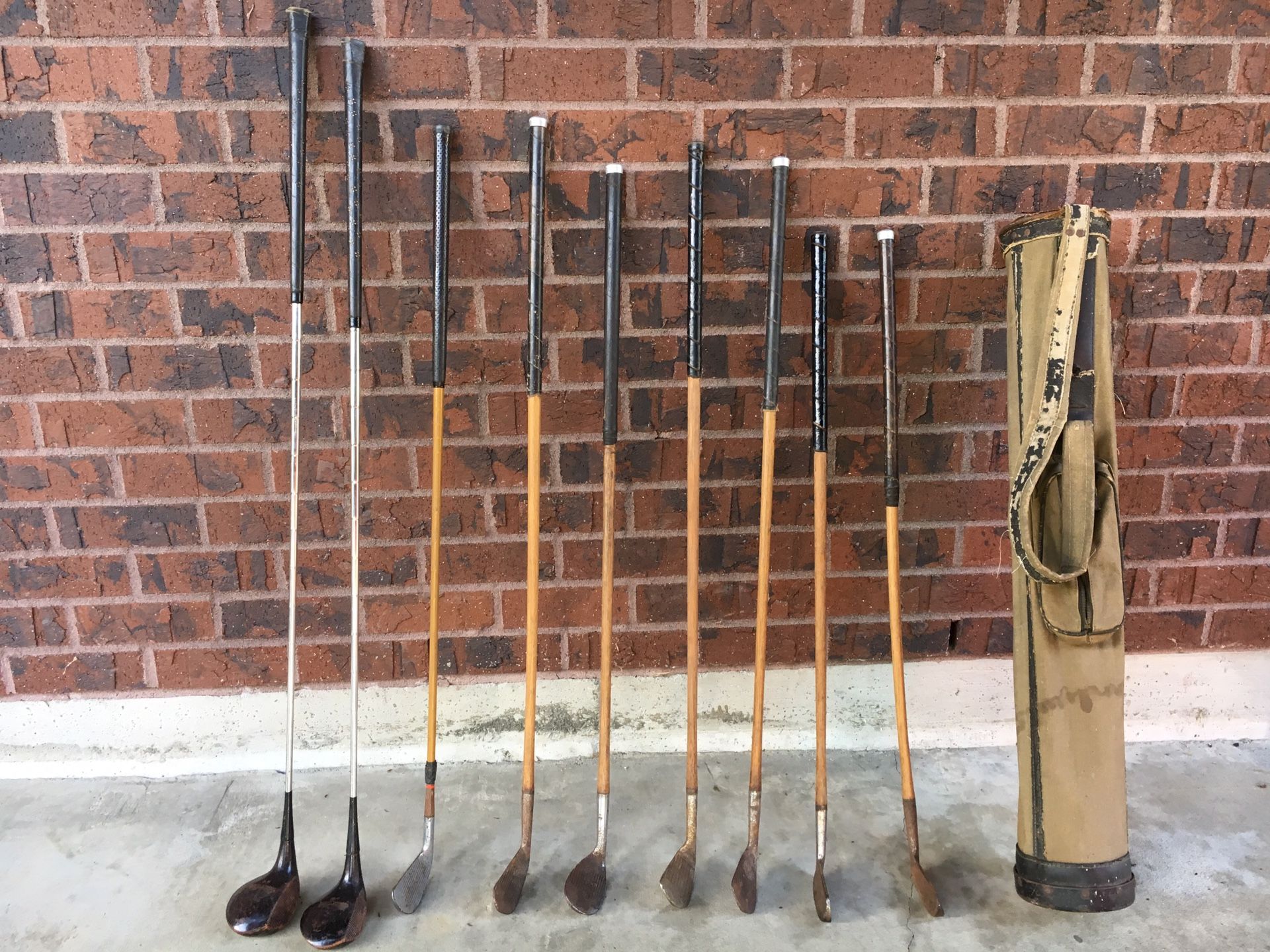 Vintage golf clubs