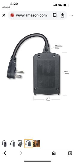 The Tiffcofio Outdoor Light Sensor Countdown Timer, TH-1502