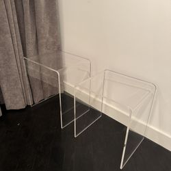 Acrylic Nesting Tables - Set of 2