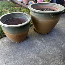 2pc Ceramic Plant Pot 