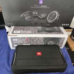 Jbl amp,  jl audio speakers  and 10'sub.