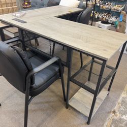 L Desk New Fully Assembled $159.99 Chairs $30 Each 