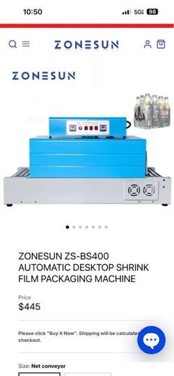 Zonesun ZS-BS400 Desktop Shrink Film Packaging Machine