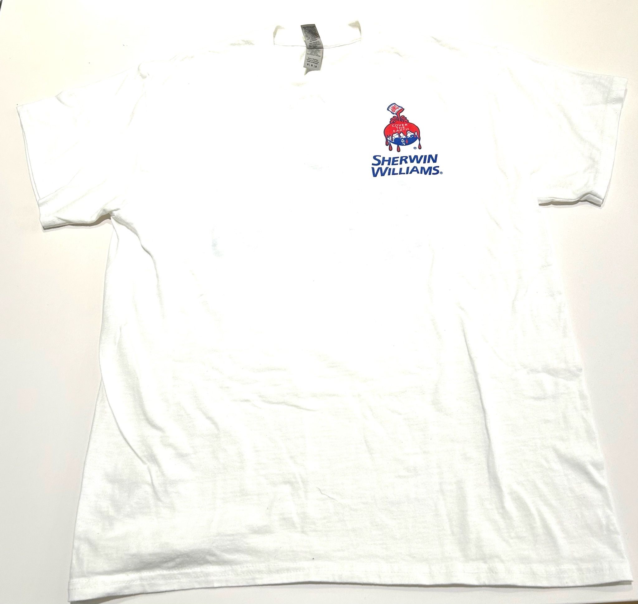 NEW! Sherwin Williams Paint Men's White Grey Size M