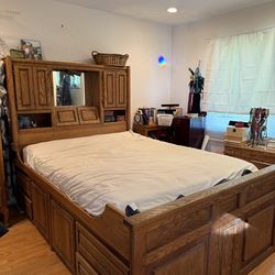 Queen Size Captain Bed With Tons Of Storage $300 Or Best Offer