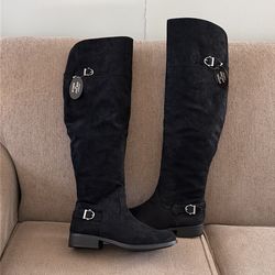 Women’s American Rag Black Suede Over-the-Knee Boots - (Size 8.5)