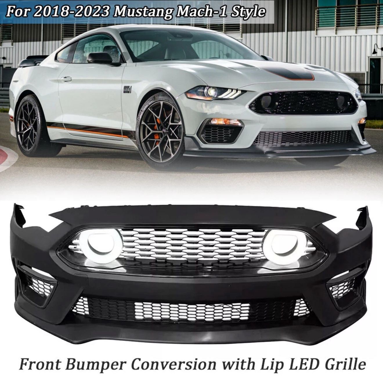 2018-2023 Ford Mustang Mach 1 Style Front Bumper