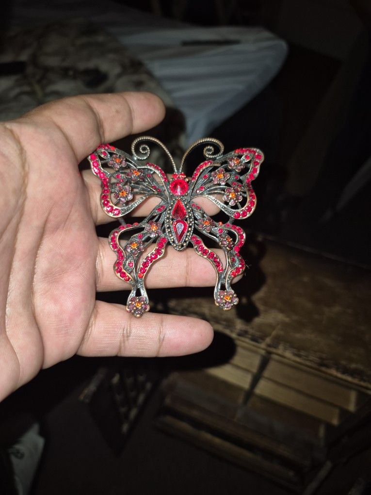 Red Butterfly Brooch