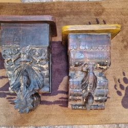 Solid Wood Indian Corbels (x 2)