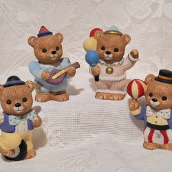 HOMCO Home Interiors 4 Circus Bear figurines, complete set #1449 