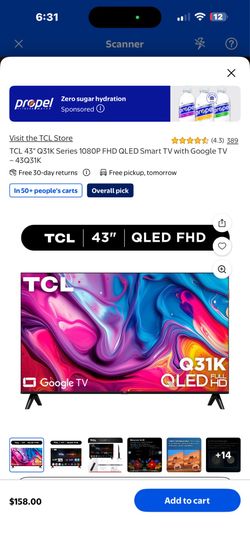 Brand new tcl 34 in