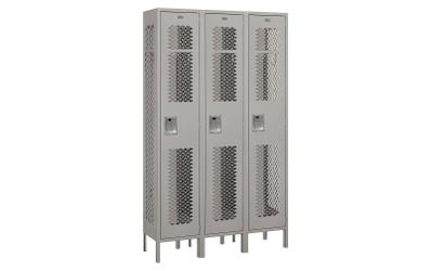 Salsbury Single Tier Vented Metal Locker - Gray