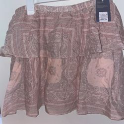 Universal Threads Women's Pink Patterned Skirt  Large Size Cute Fashion Chic NWT