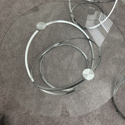 3 set of glass table
