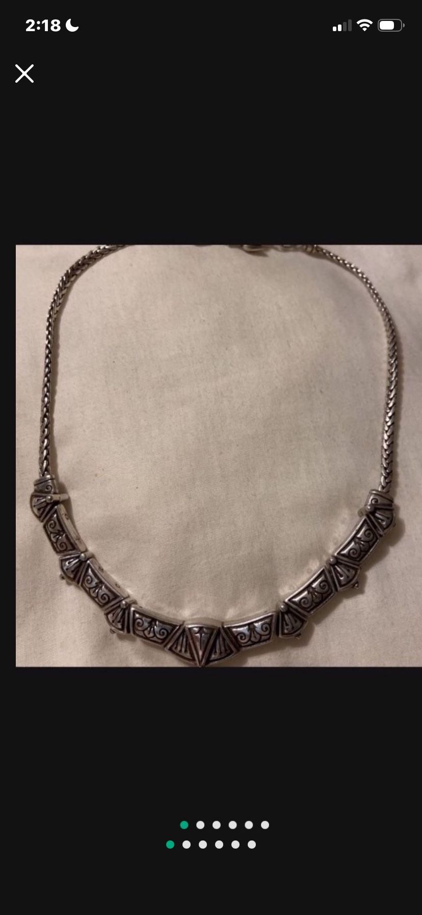 Decorative Costume Silver Necklace