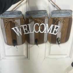 Welcome Sign / Key Or Hat Hanger
