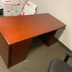 Mahogany Office Furniture - Make Offer! Office Desk, Office Chairs, File Cabinets, End Table, Coffee Table, Conference Table, L Shaped Desk