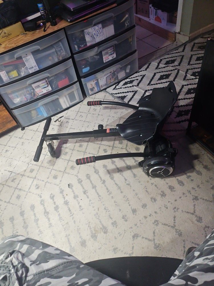Hover-1 Ultra Electric Hoverboard Go Kart Combo - 7MPH Top Speed, 4HR Full Charge, Hand-Operated Rear Wheel Control, Adjustable Frame, Easy Installati