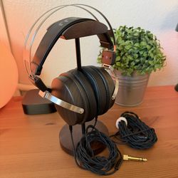 Sejj Elmor 100 32 Ohm Studio / Gaming Wired Headphones WoodGrain LIKE NEW