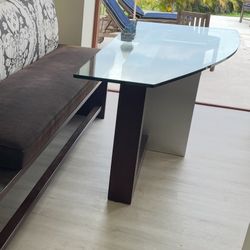 Large Modern Glass Table For Sale 
